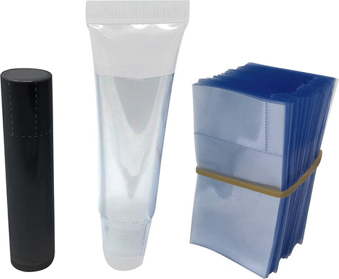 Clear Perforated Shrink Band for Lip Balm Tubes and Lip Gloss Squeeze Tubes (100 Pack)